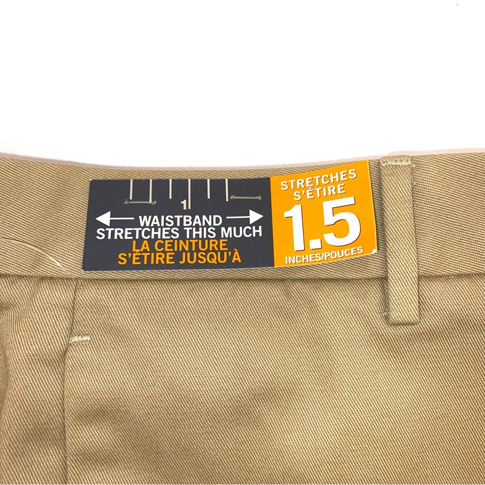 IZOD Madison Chino With Flex Support No Iron Classic Leg waistband stretch 34x32 - Picture 2 of 3